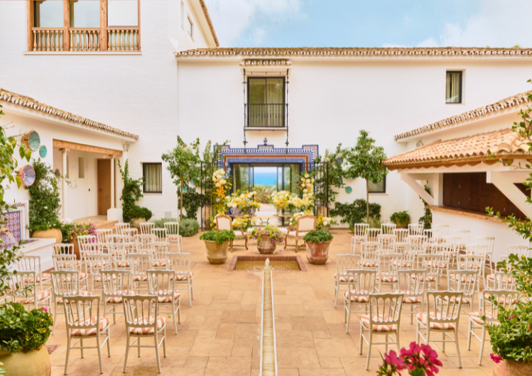 Ceremonia al aire libre con estilo mediterráneo