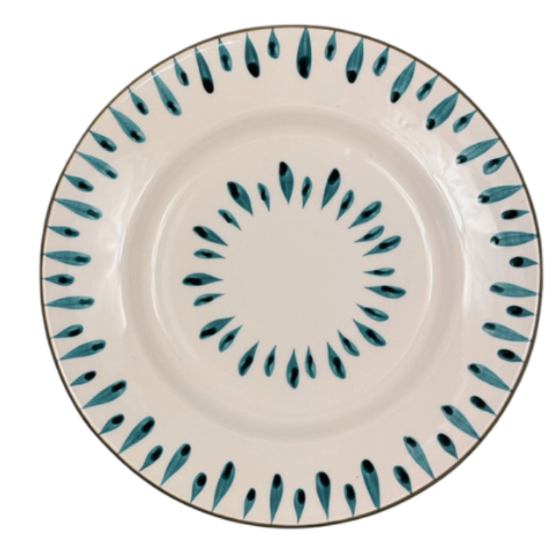 Plato trinchero Drop azul
