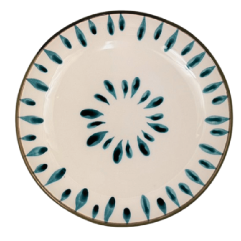 Plato de pan Drop azul
