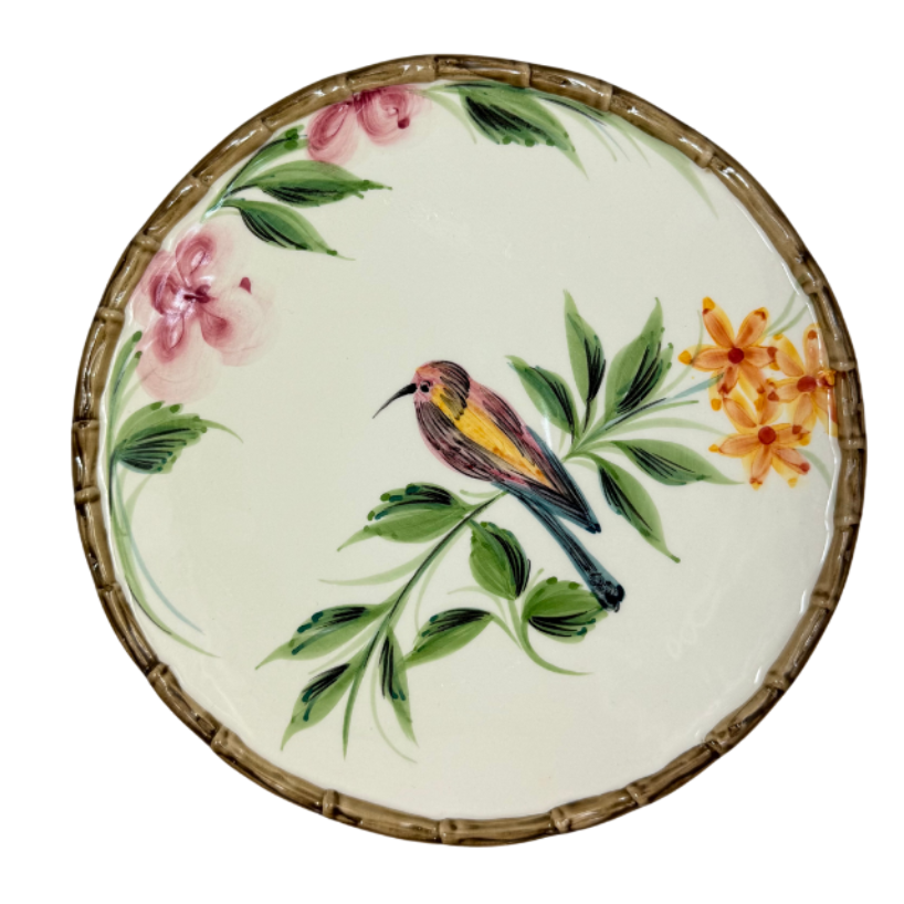 Plato trinchero cerámica Bambú bird