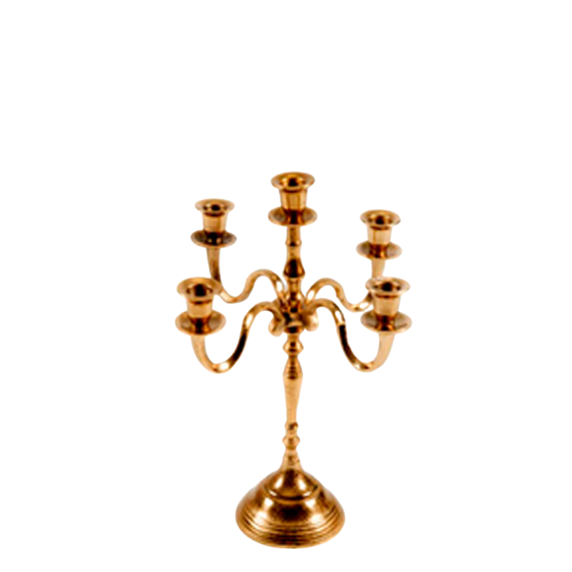 Candelabro lumiere pequeño dorado