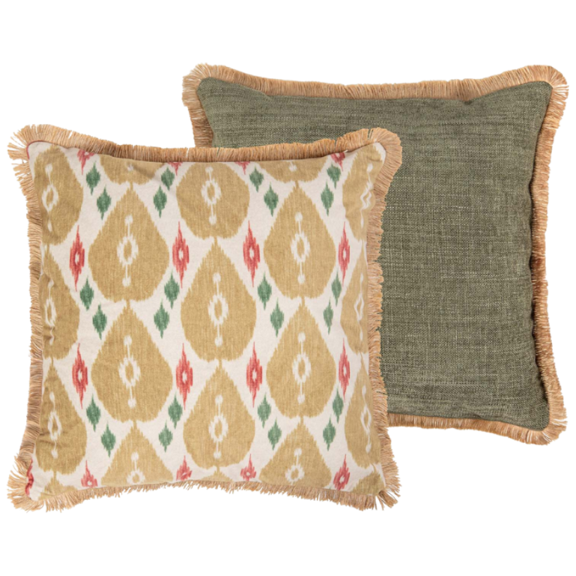 Cojín boho beige reversible