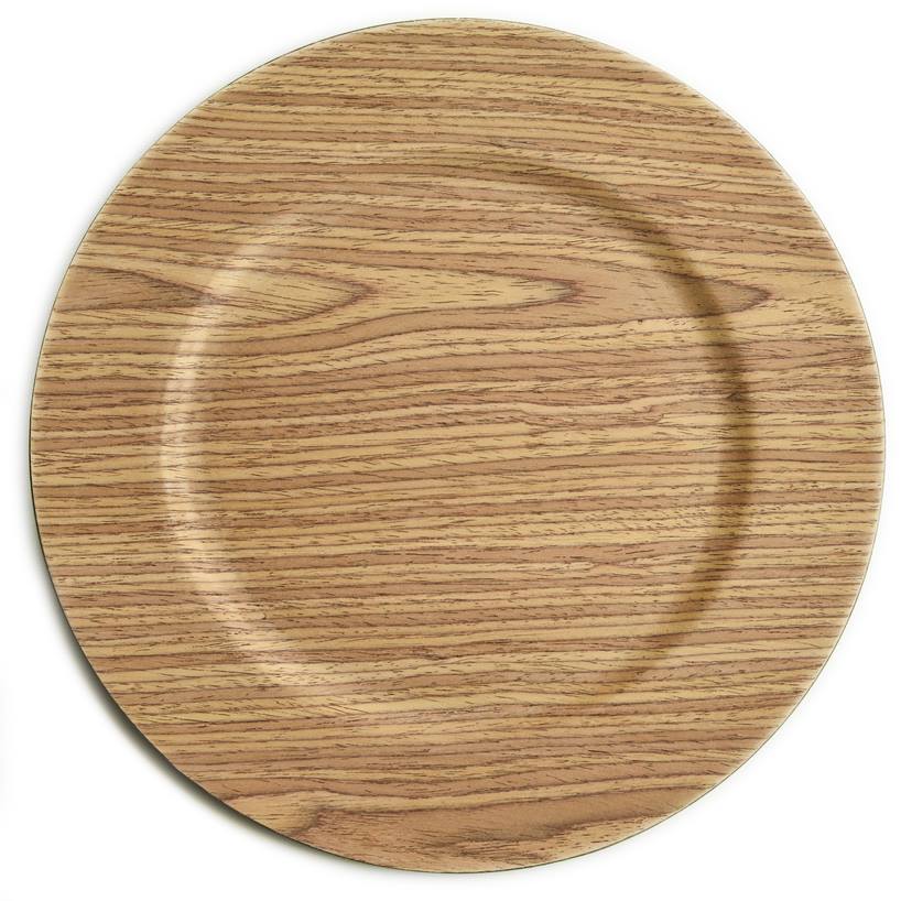 Bajoplato resina madera natural