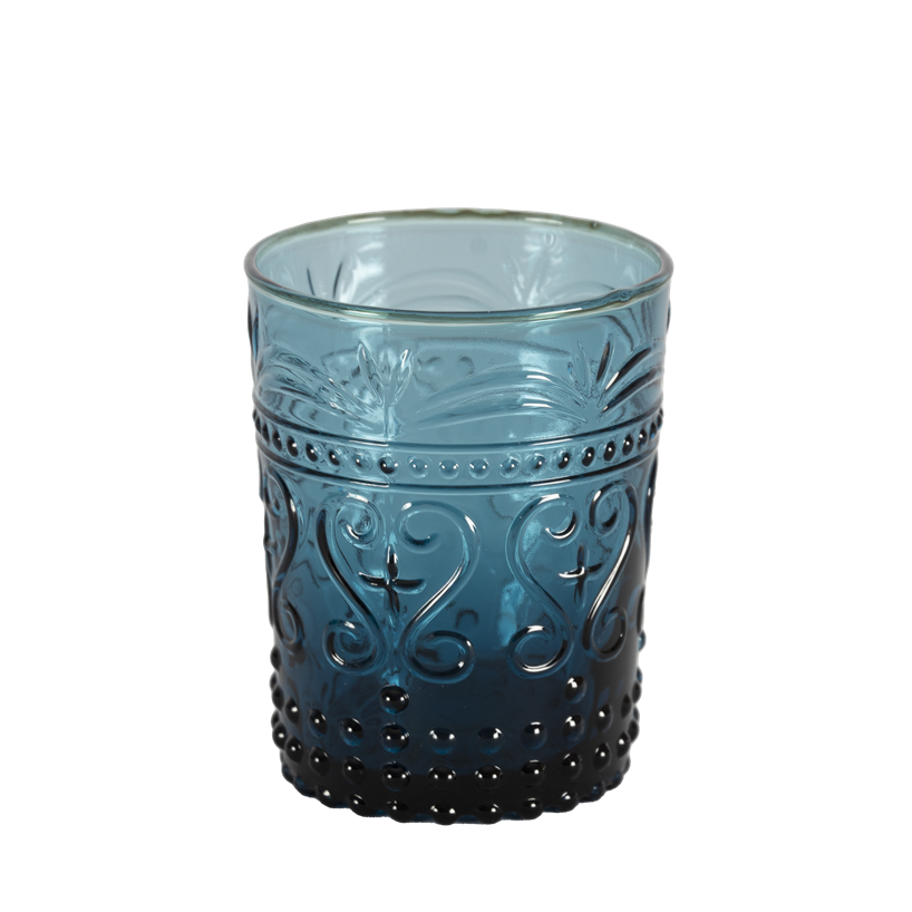 Vaso azul brocado