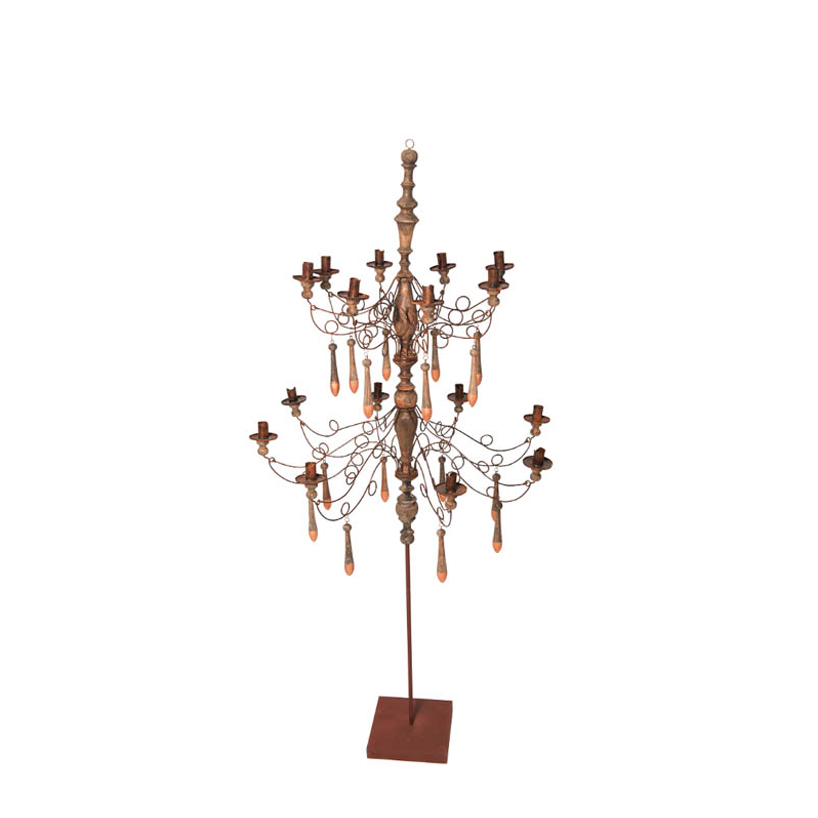 Candelabro Cote forja con pie