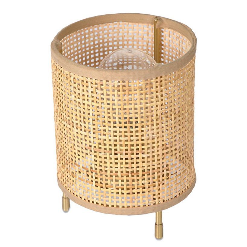 Lampara led rattan sobremesa