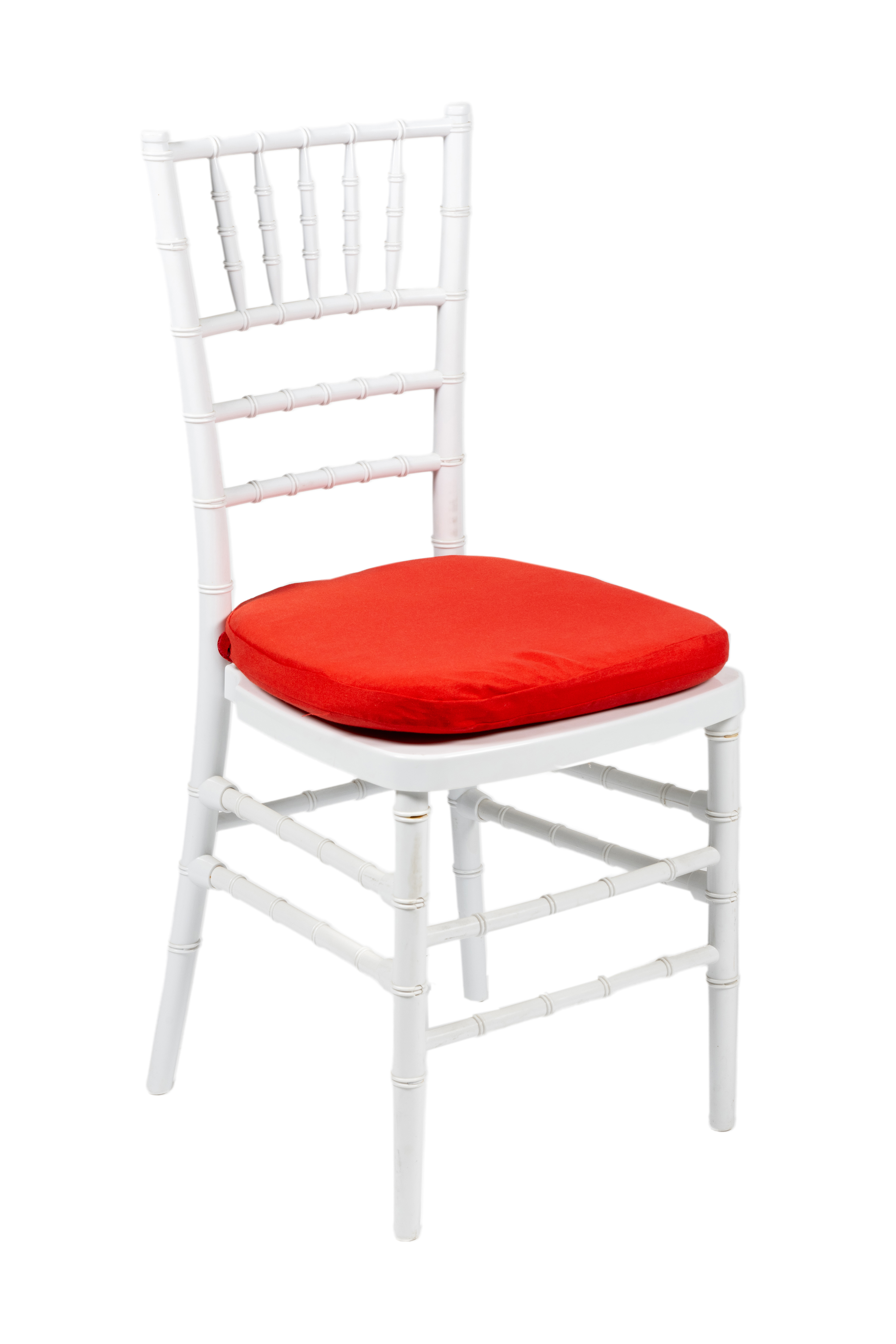 Cojin rojo tiff pvc blanca