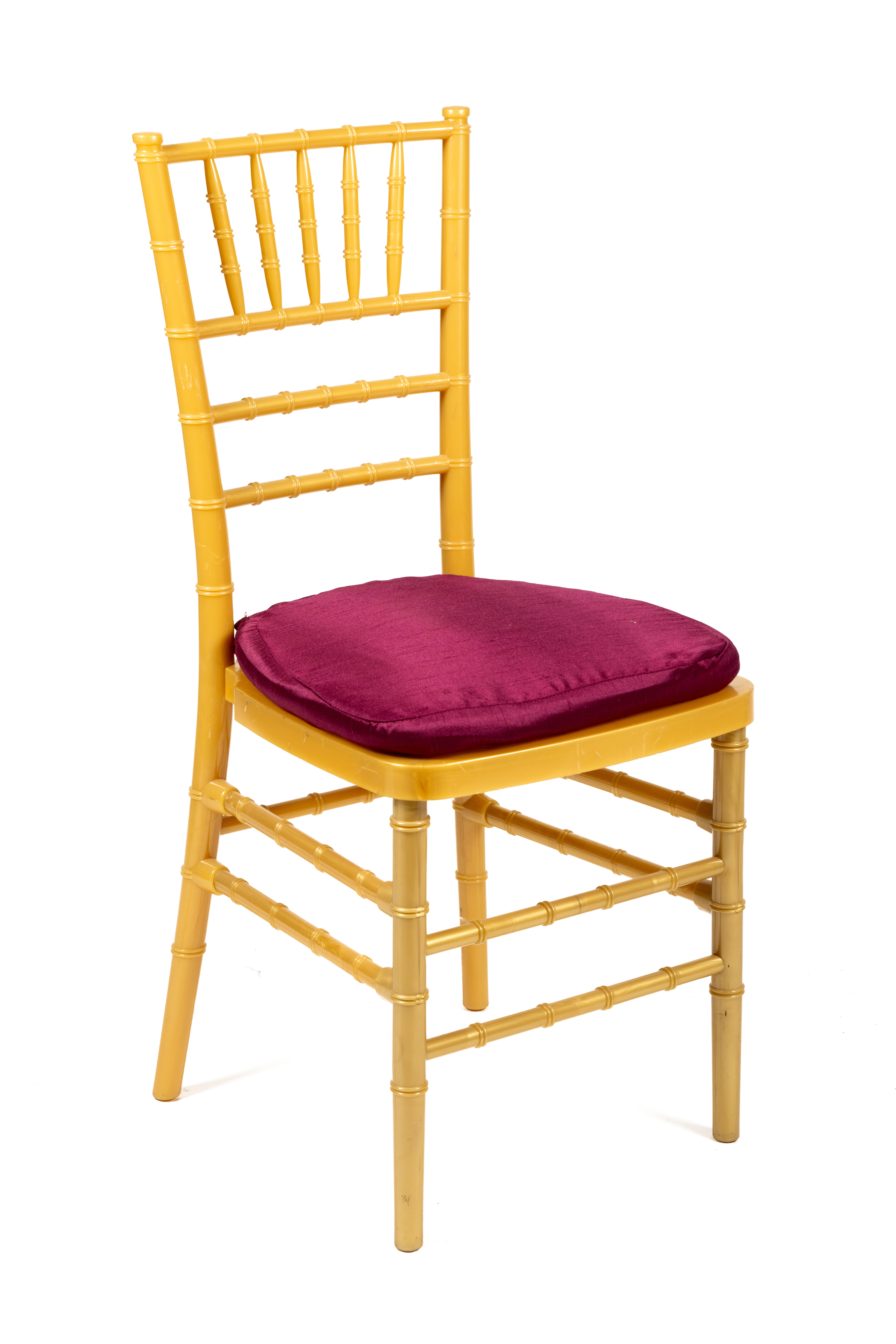 Cojin terciopelo rojo tiff pvc dorada