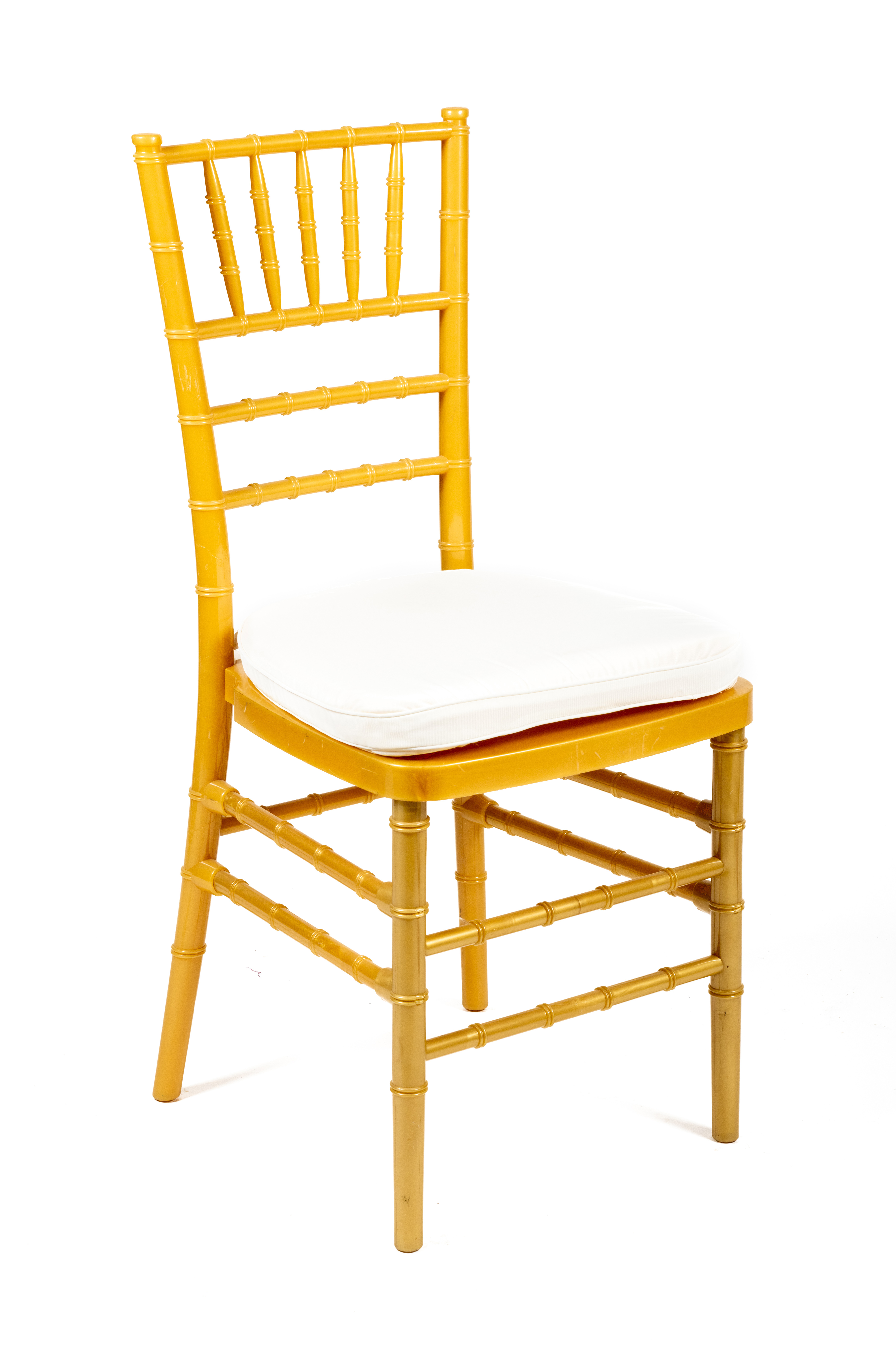Cojin blanco tiff pvc dorada