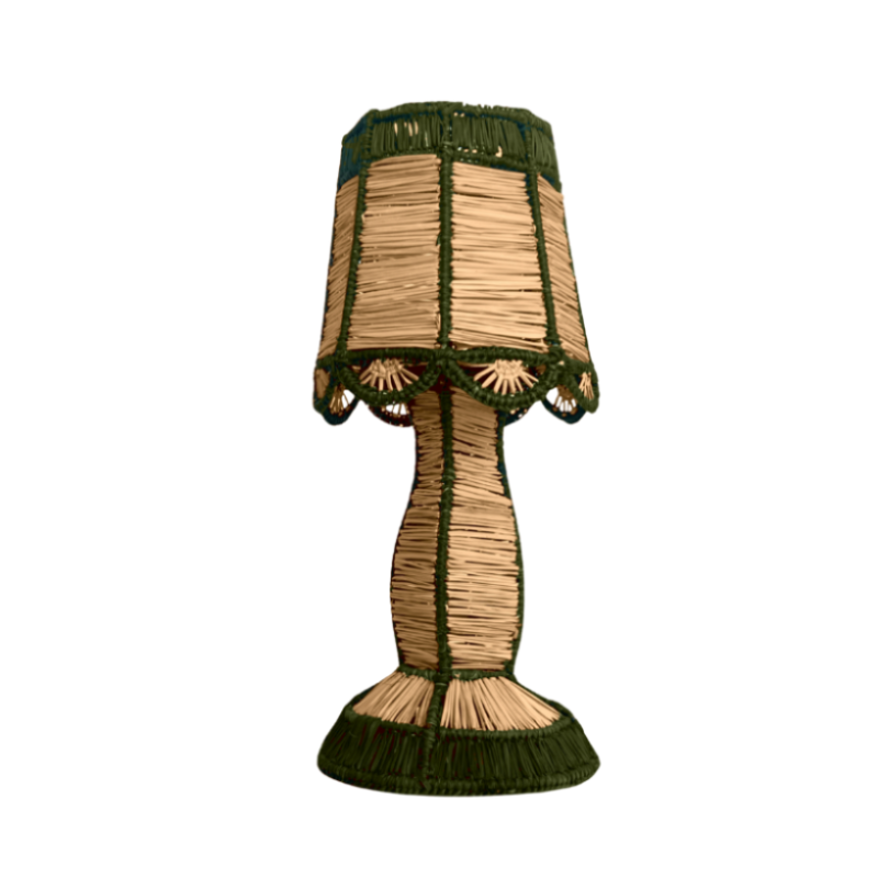 Lámpara Rattan Verde