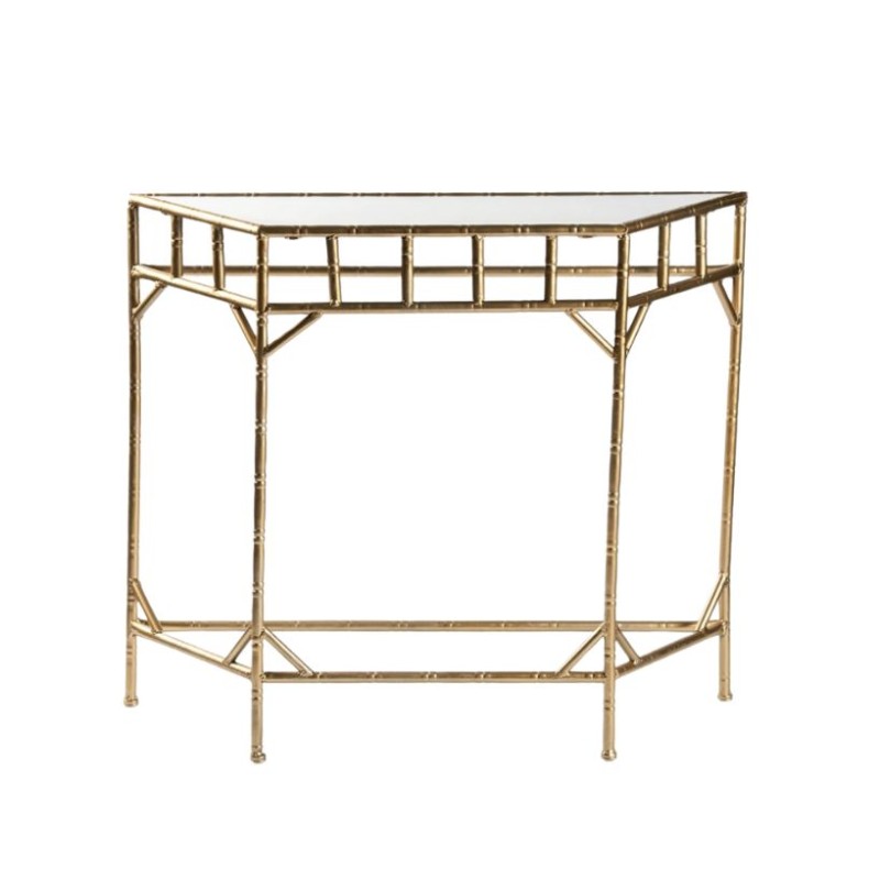 Consola Bambú dorada