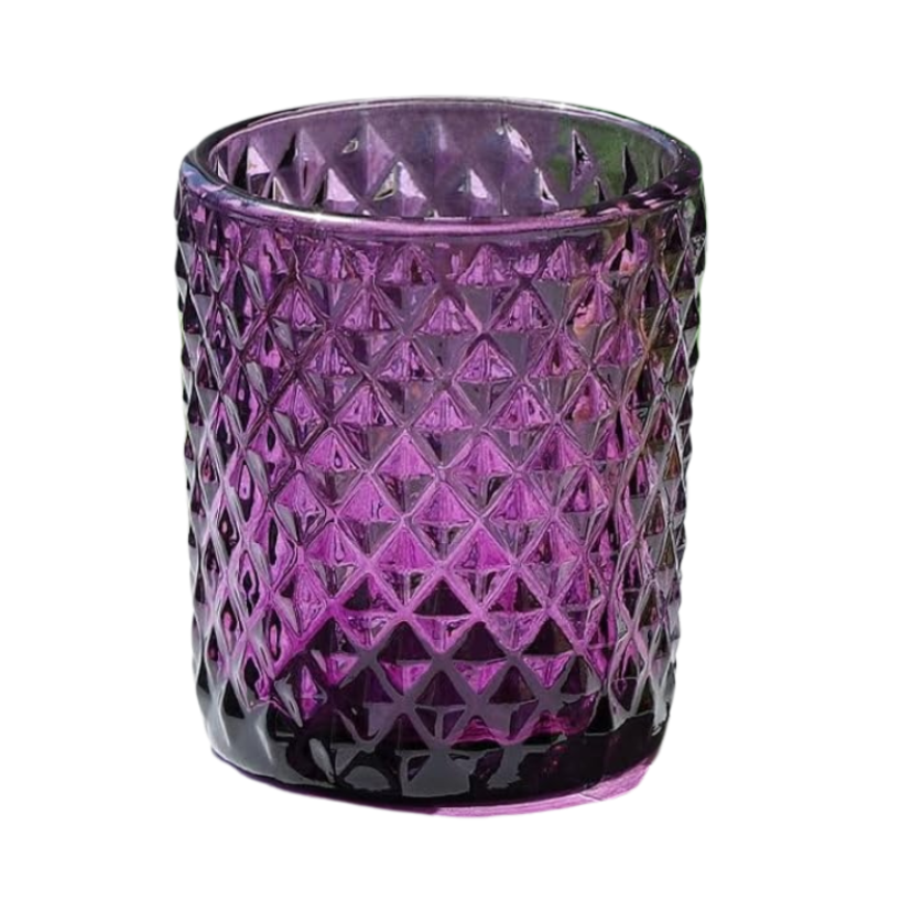 Portavelas Cristal Morado