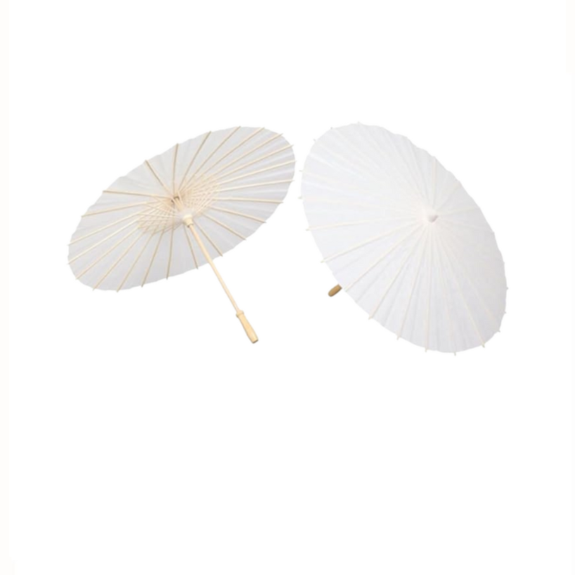 Parasol Blanco y Madera
