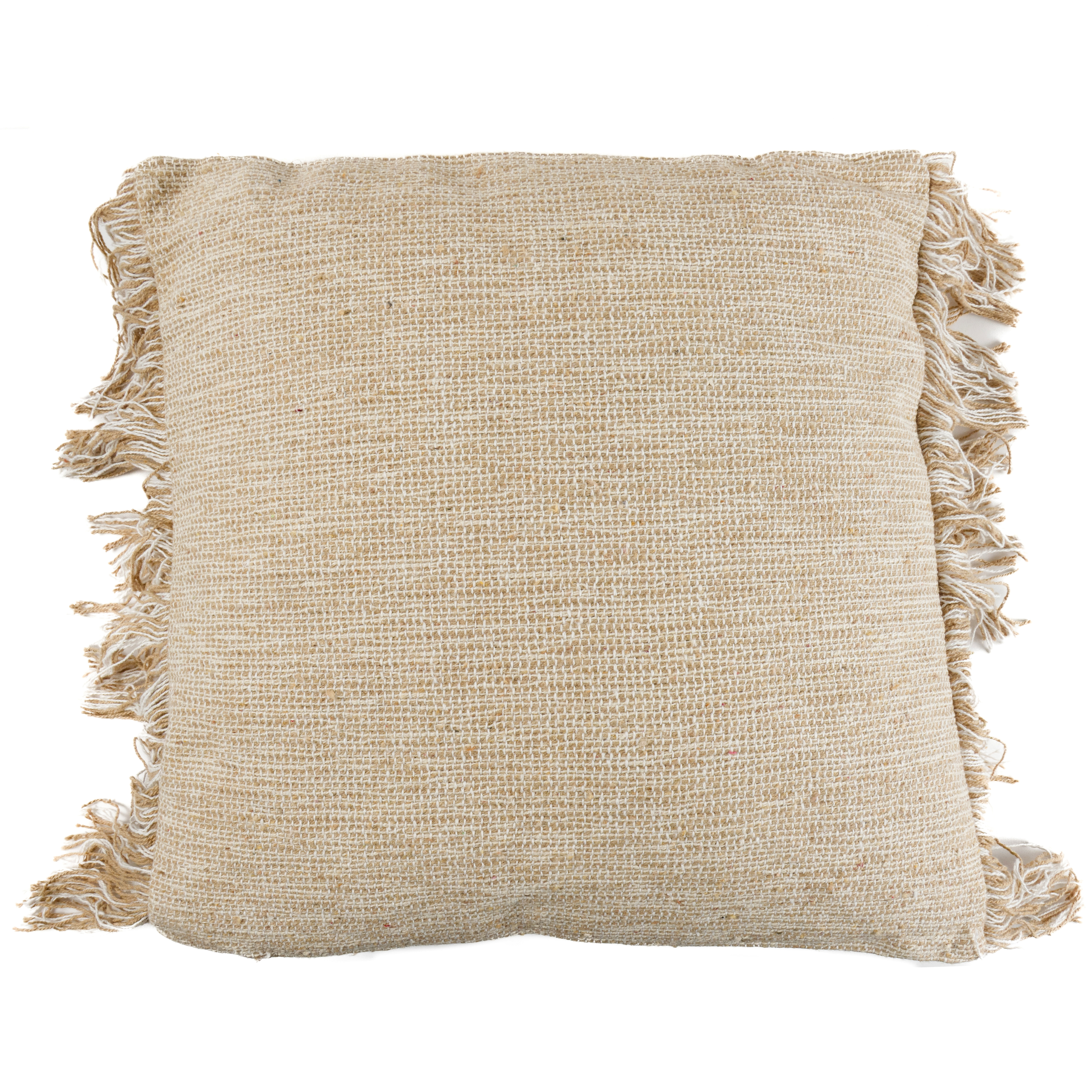 Cojin  cuadrado rústico beige