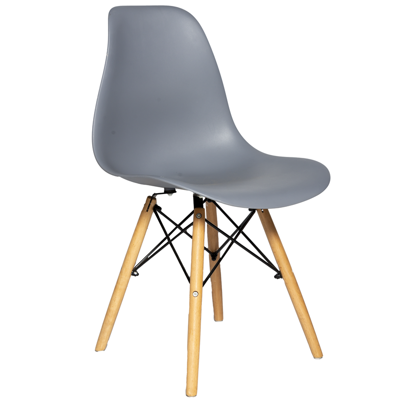 Silla Eames gris claro