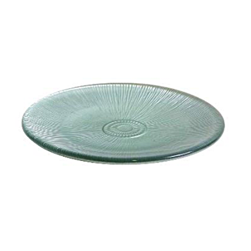 Plato de pan cristal Verde Agua