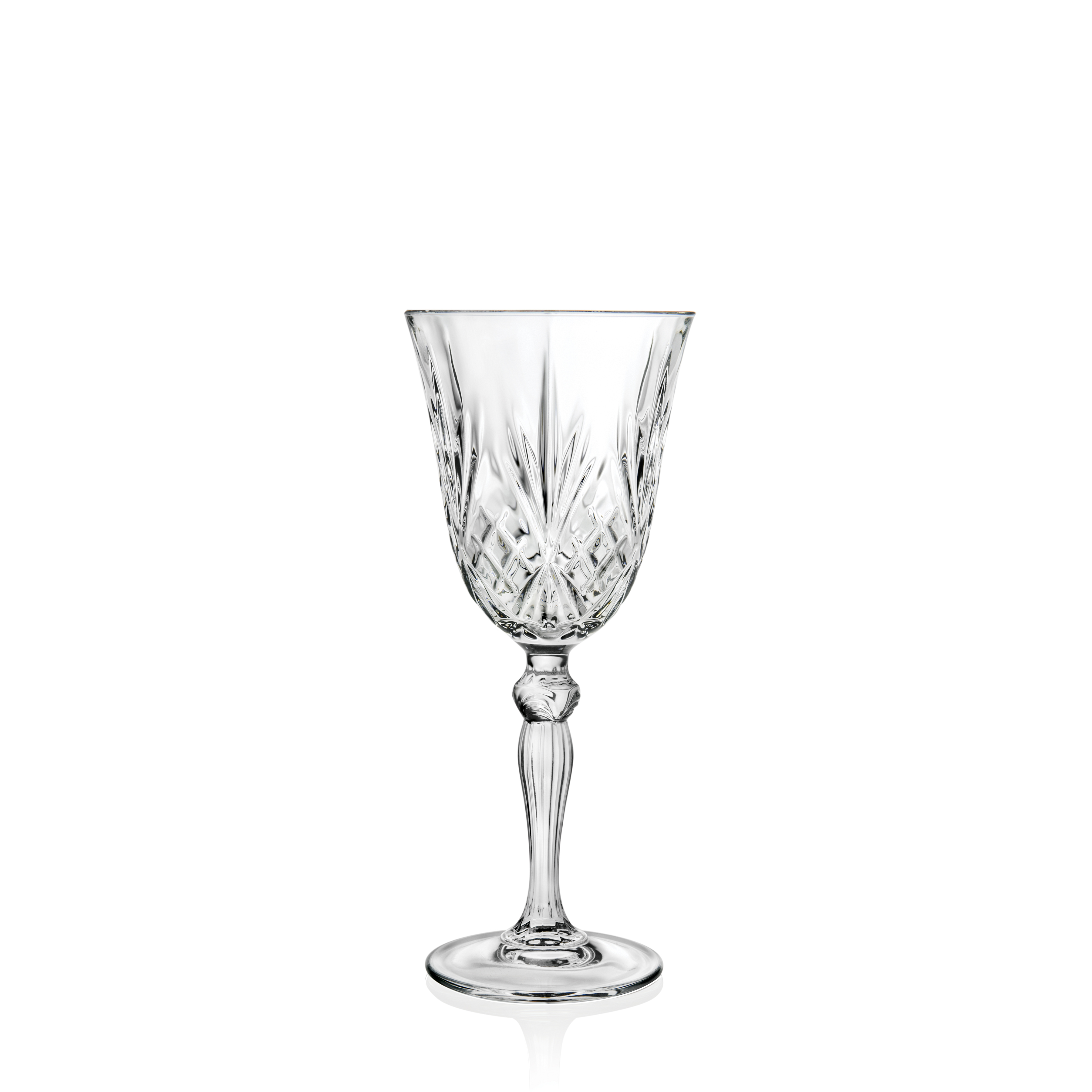 Copa de vino blanco tallada transparente