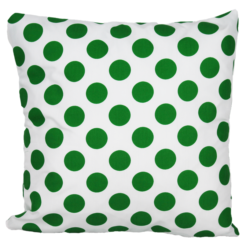 Cojín lunares verde