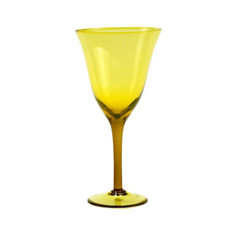 Copa cristal diseño amarilla
