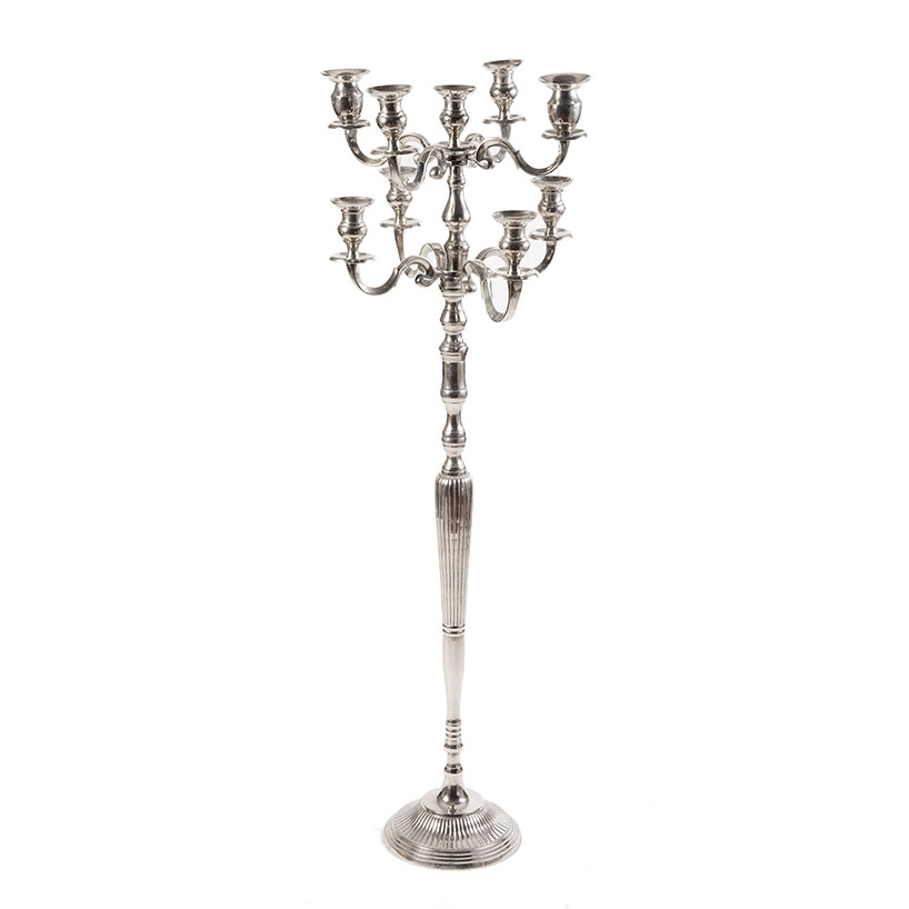 Candelabro rayado Lumiere 9 brazos