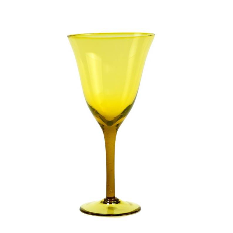 Copa cristal diseño amarilla