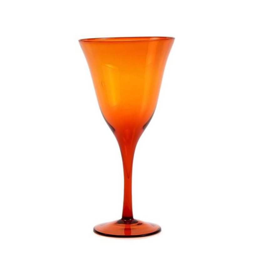 Copa cristal diseño naranja