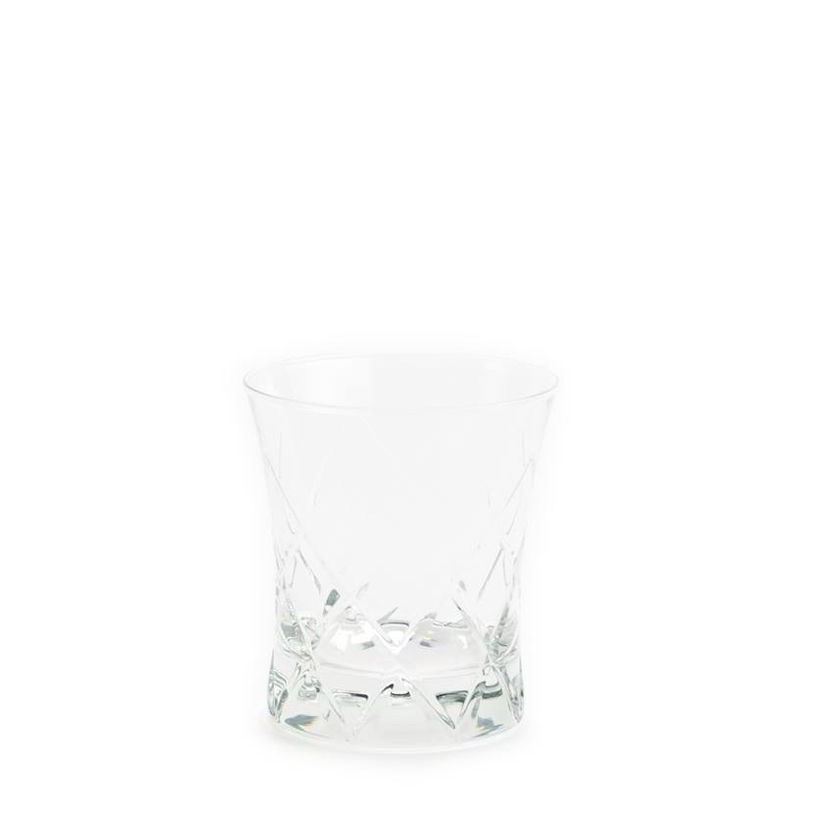 Vaso de agua transparente-rombos