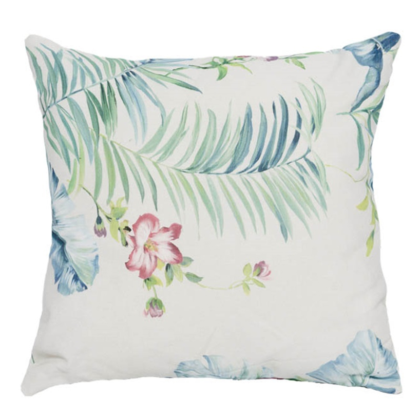 Cojín palmera azul