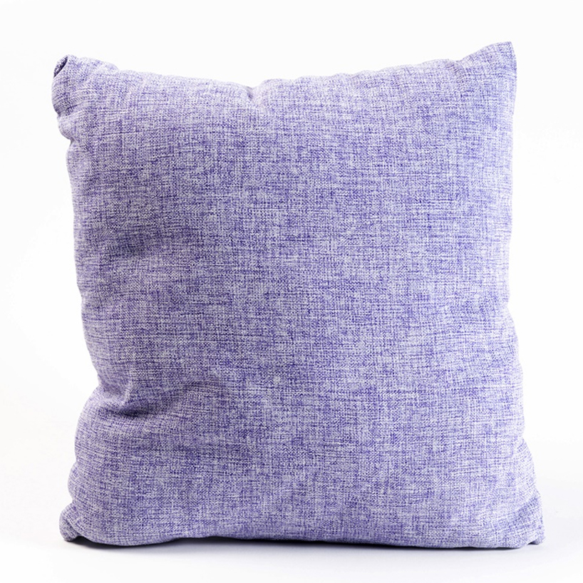 Cojín arpillera morado jaspeado