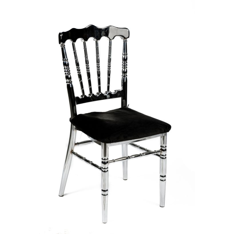 Funda silla Napoleón E terciopelo negro