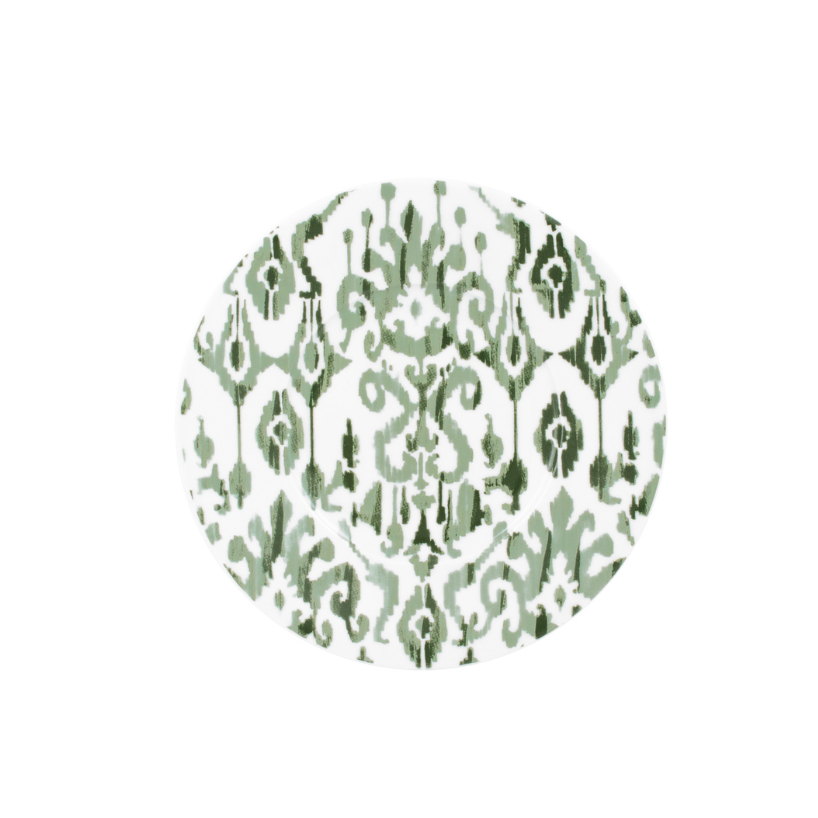 Plato pan Ikat verde