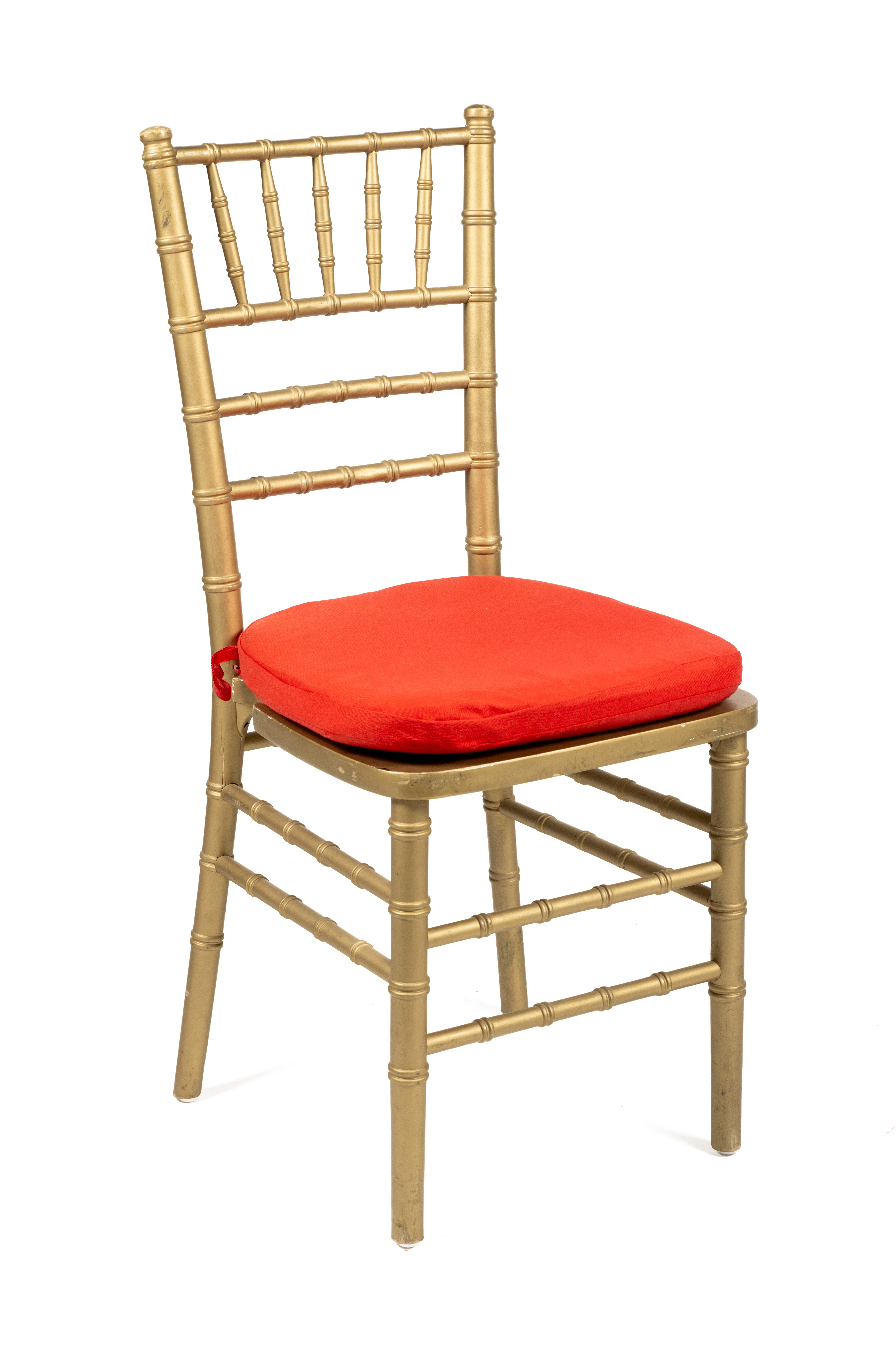 Cojin rojo tiff madera dorada