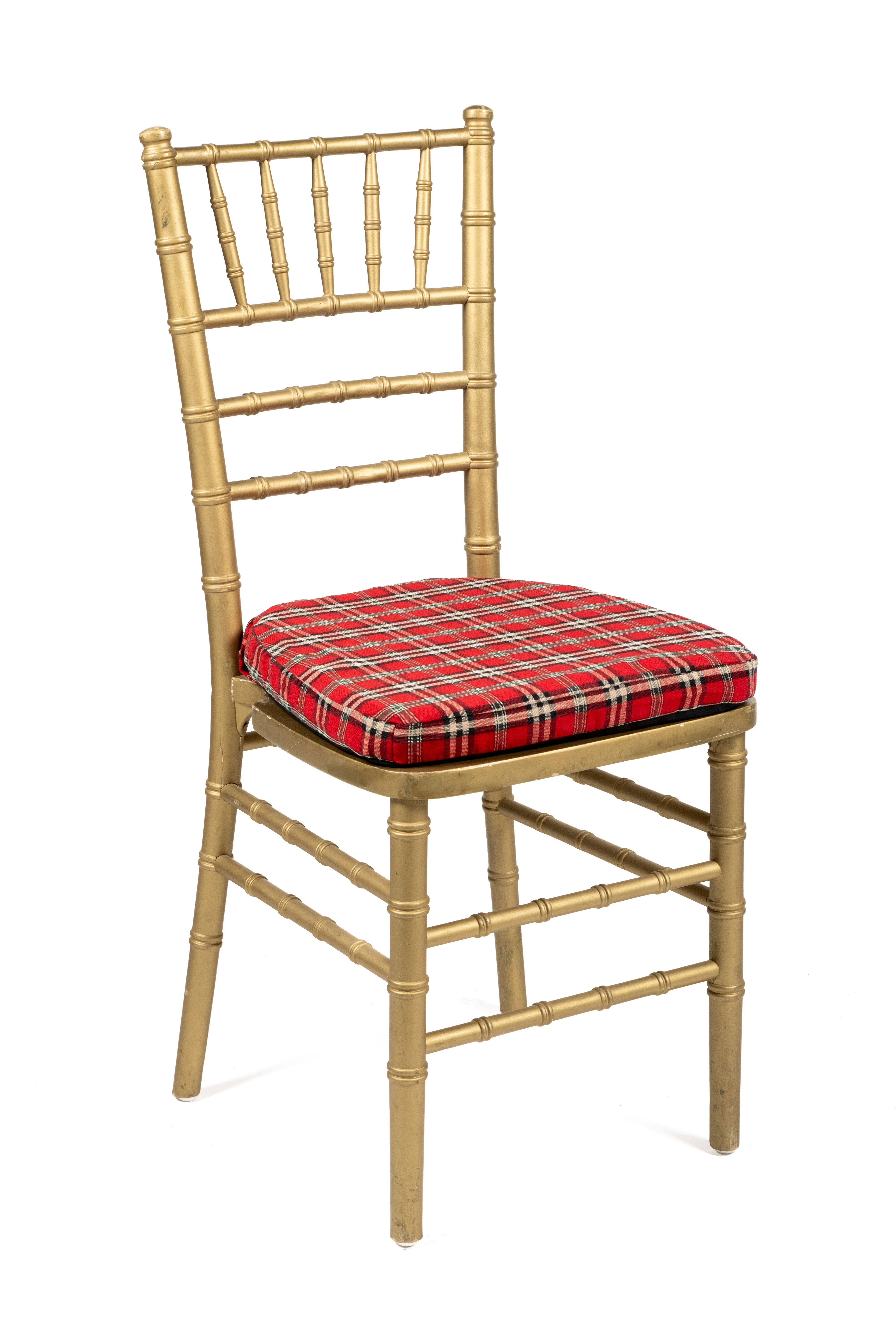 Cojin tartan tiff madera dorada
