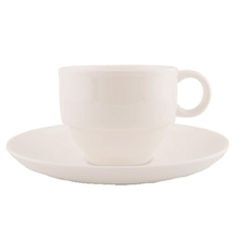 Juego de café bone china blanco
