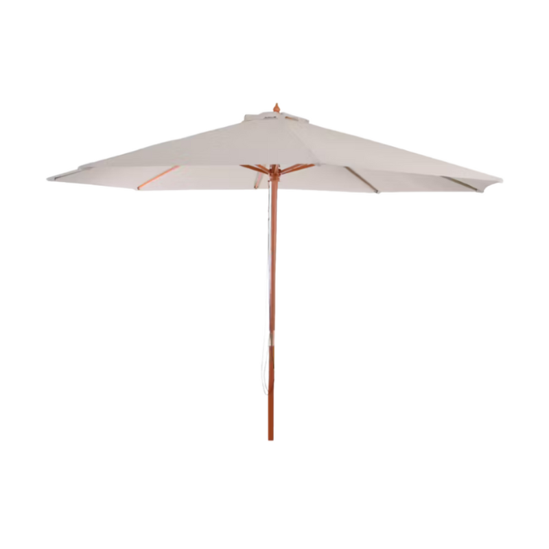 Parasol Blanco y Madera