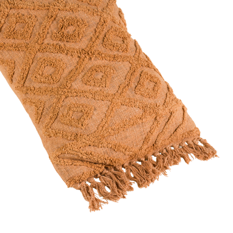 Cojin rectangular rústico teja