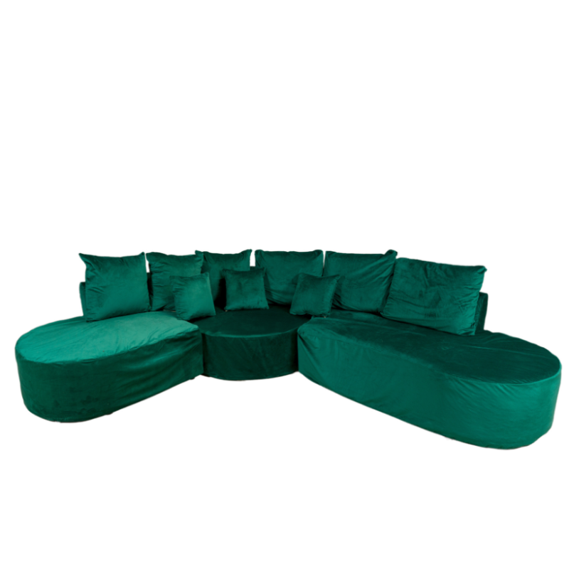 Funda sofá 3 módulos Denver Terciopelo Verde