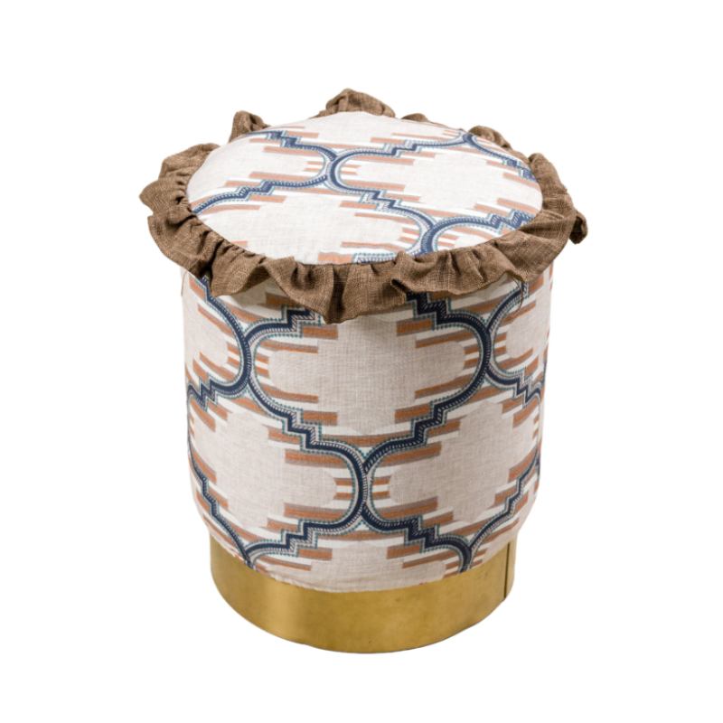 Funda Puff Velvet Rabat Con Volante 