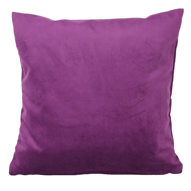 Cojín terciopelo morado oscuro
