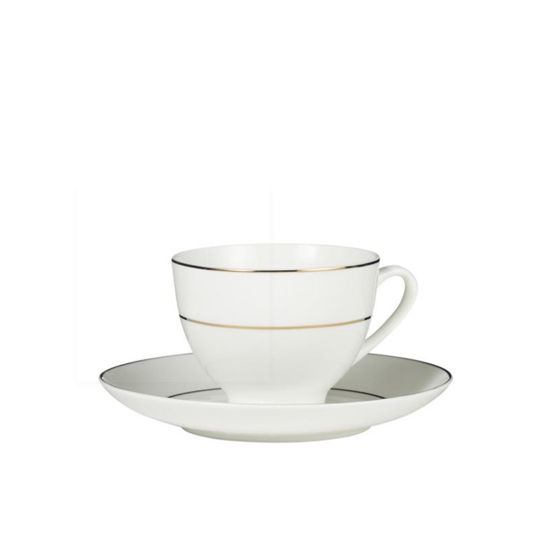 Juego de café filo dorado