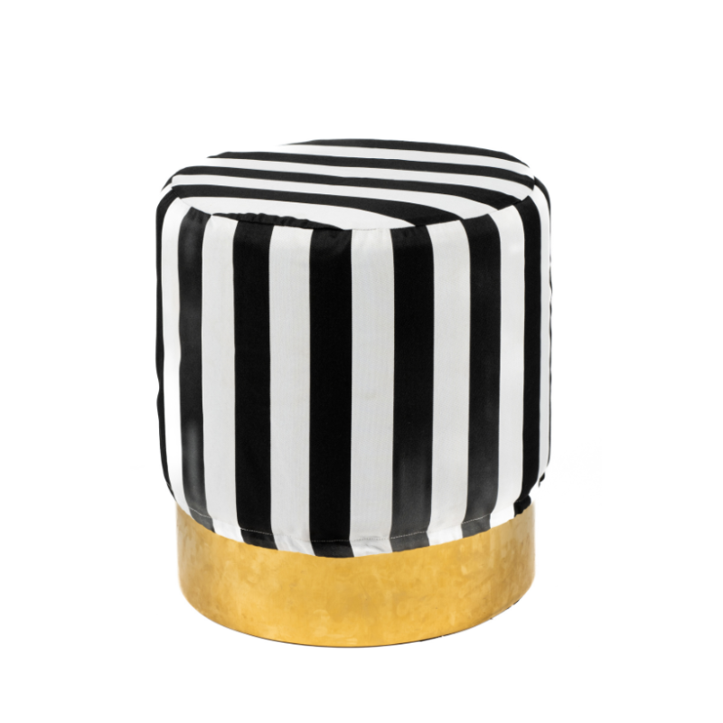 Funda Para Puff Manzana raya negra
