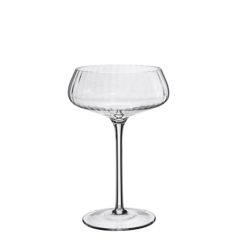 Copa champagne baja rayada